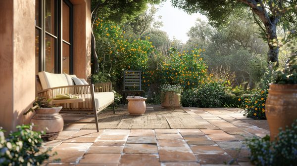 Rénovation terrasse: travertin, grès ou tomettes?